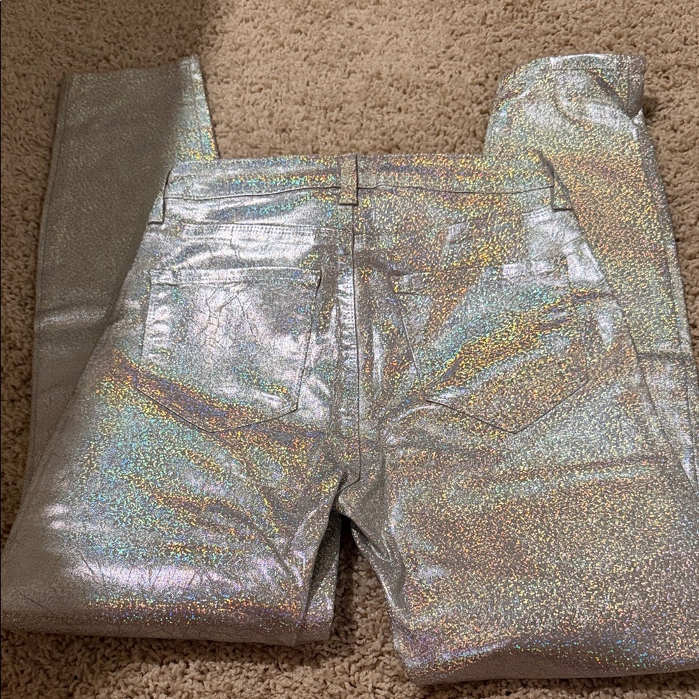 L'AGENCE Iridescent Silver Pants - Picture 3 of 3
